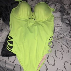 NEW WITH TAGS!!!!!! Neon one piece bathing suit